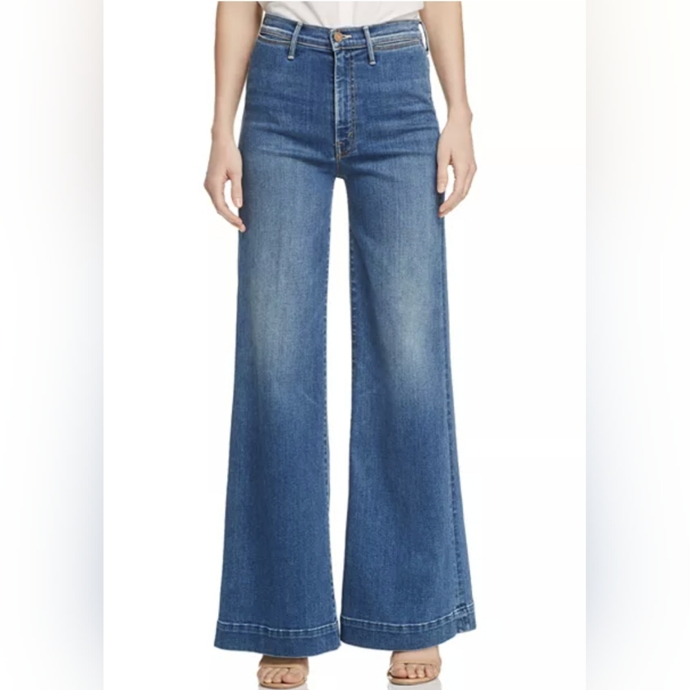 MOTHER THE SWOONER ROLLER High Rise WIDE LEG SIZE 27 JEANS